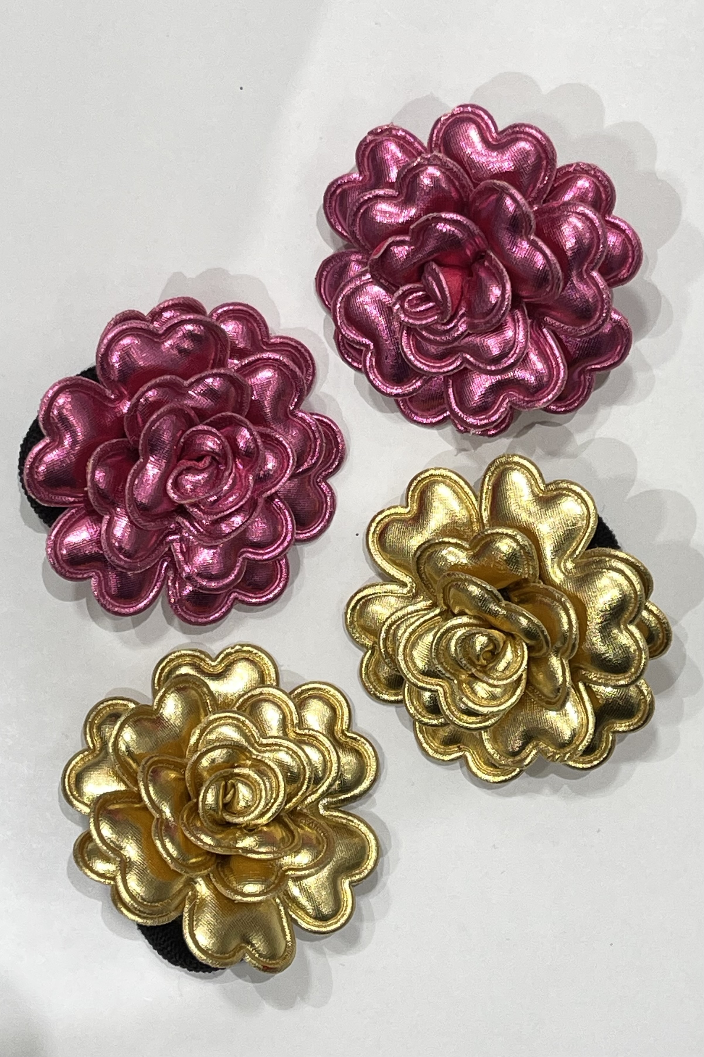 کش مو گل در سه رنگ بسته دو عددی