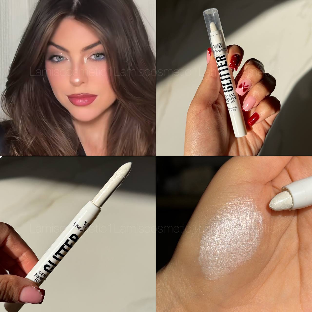 هایلایتر قلمی مدل پیچی Warda Beauty سفید صدفی